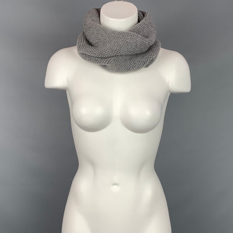 LORO PIANA Grey Knitted Cashmere Eternity Shawl