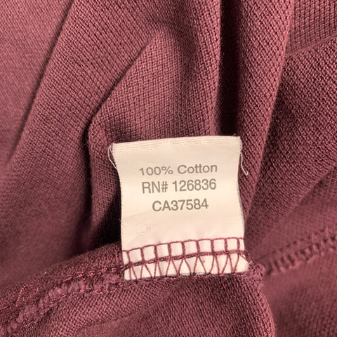 J.LINDEBERG Size M Burgundy Logo Cotton Polo