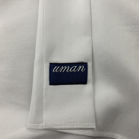 UMAN Size XL White Cotton French Cuff Long Sleeve Shirt