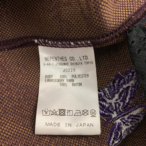 NEEDLES Pantalones deportivos de poliéster con diseño de cachemira en color burdeos y tostado Talla XL