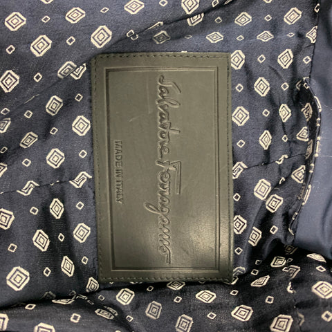 SALVATORE FERRAGAMO Size 38 Navy Polyester Zip Up Jacket