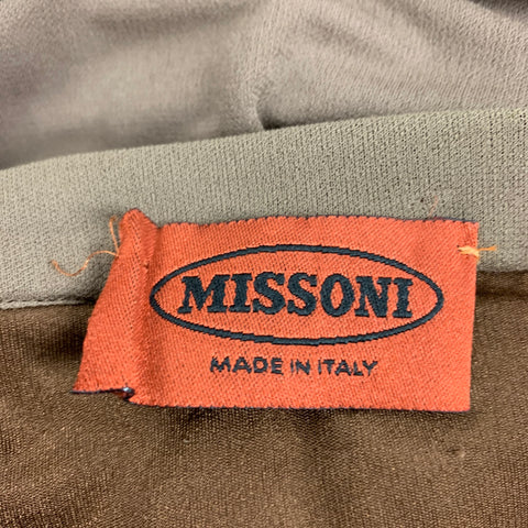 MISSONI Size 2 Taupe Rayon Bubble Hem Skirt