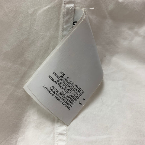 DSQUARED2 Size XXL White Cotton Tuxedo Long Sleeve Shirt