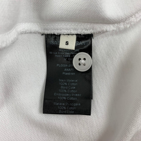 ISABEL MARANT Size S White Cotton Short Sleeve Polo