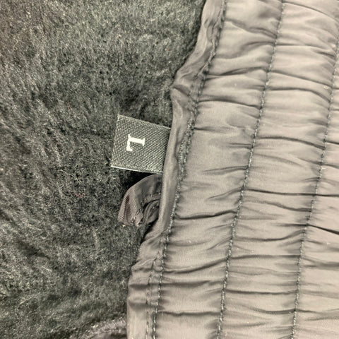 MONCLER Size L Black Fleece Polyester 2 Piece Set
