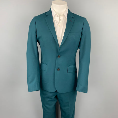 PAUL SMITH Soho Fit Size 38 Regular Forest Green Wool Notch Lapel Sport Coat