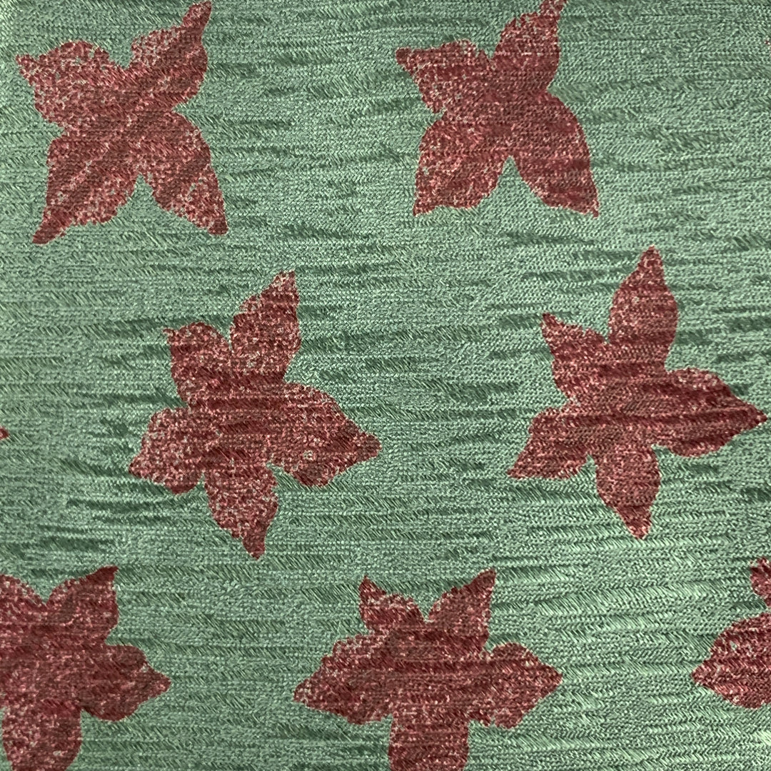 GIORGIO ARMANI Olive & Brown Floral Print Silk Tie