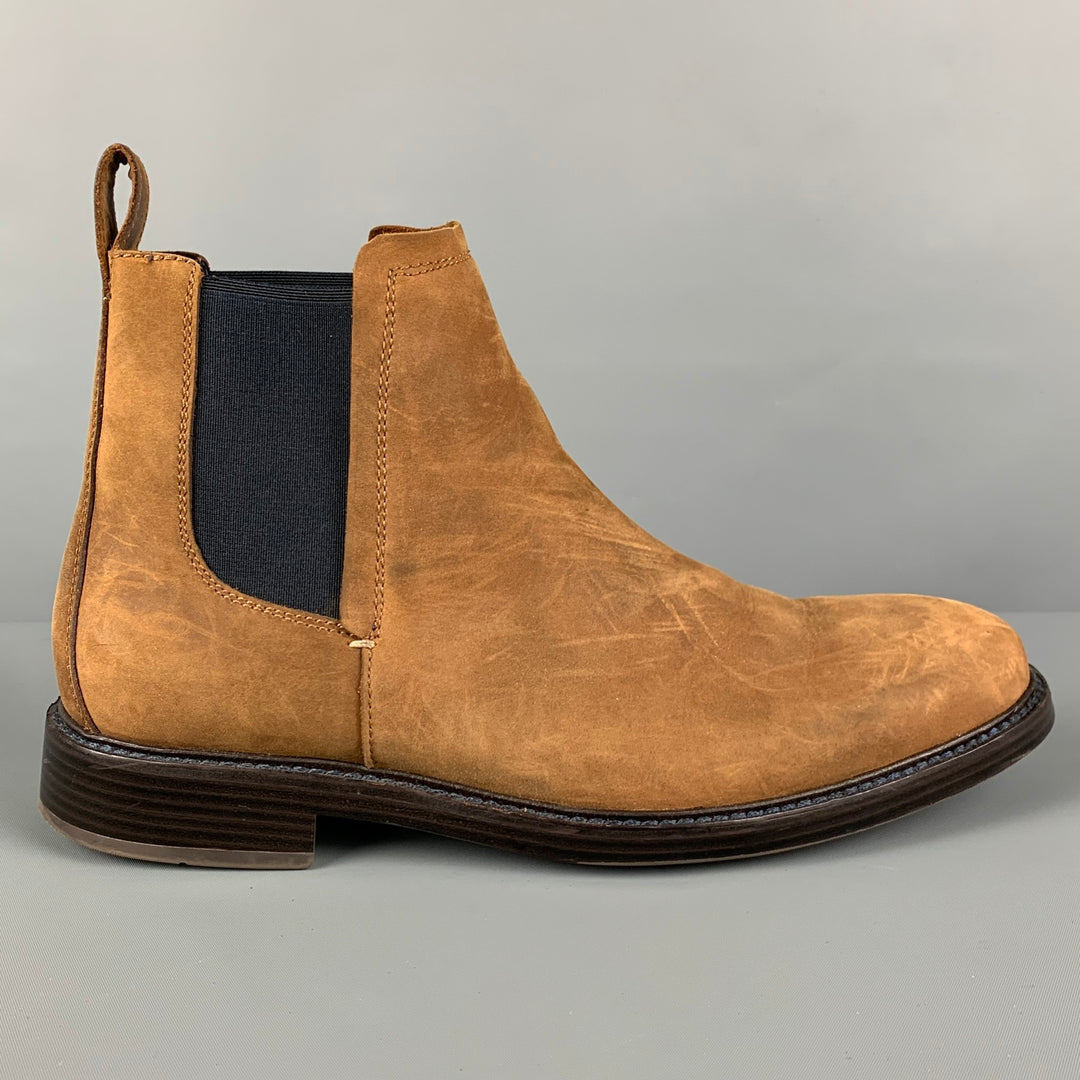 COLE HAAN Size 8 Brown Suede Waterproof Chelsea Boots