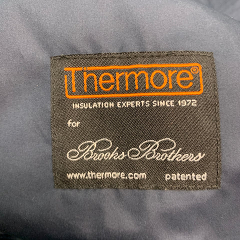 BROOKS BROTHERS Taille XL Gilet zippé en polyester matelassé bleu marine