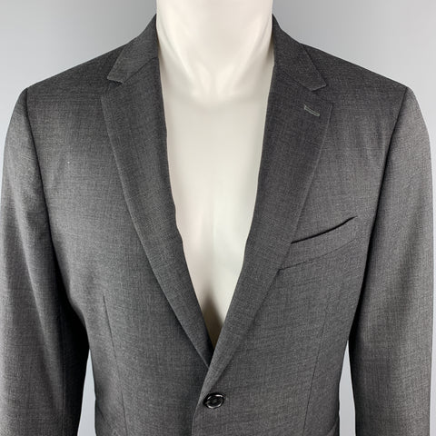 THEORY 40 Regular Charcoal Nailhead Wool Single Breasted Sport Coat