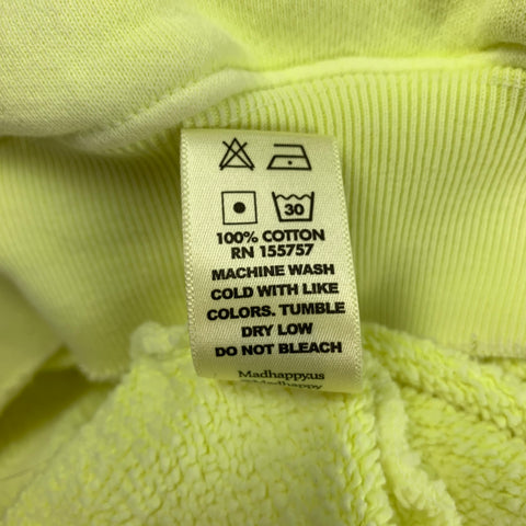MADHAPPY Size S Yellow Cotton Sweatshirt Casual Top