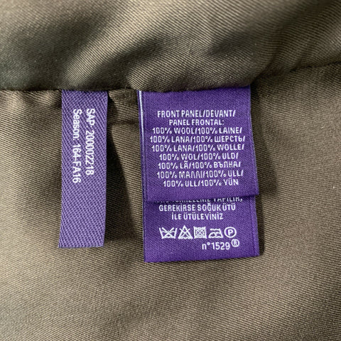 RALPH LAUREN COLLECTION FW 2016 Size 8 Olive & Taupe Wool Vest