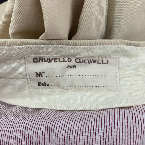BRUNELLO CUCINELLI Size 34 Cream Cotton Casual Pants