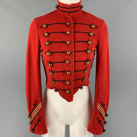 DENIM & SUPPLY by RALPH LAUREN Size M Red Black Cotton Military Jacket