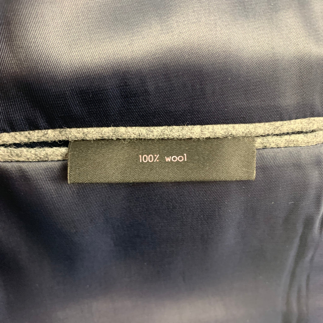 MATTISON Taille 40 Manteau de sport à revers cranté en laine grise