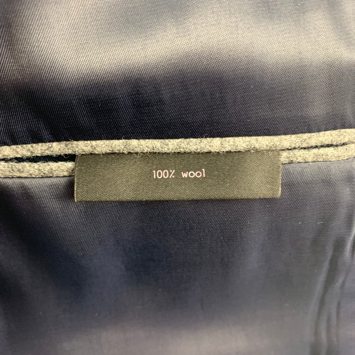 MATTISON Taille 40 Manteau de sport à revers cranté en laine grise