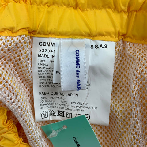 COMME des GARCONS SHIRT Size S Yellow Pink Stripe Polyamide Shorts