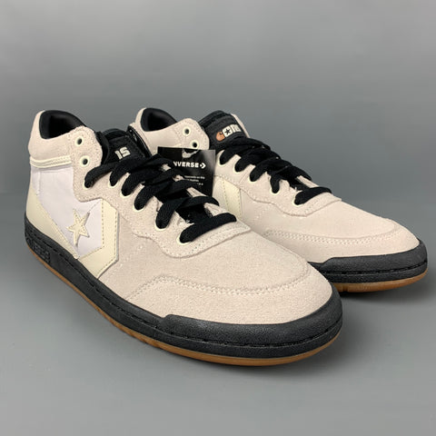 CONVERSE x CARTHARTT WIP Size 9.5 White Black Suede Sneakers
