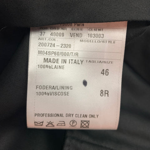 LANVIN Size 30 Black Wool Tuxedo Dress Pants