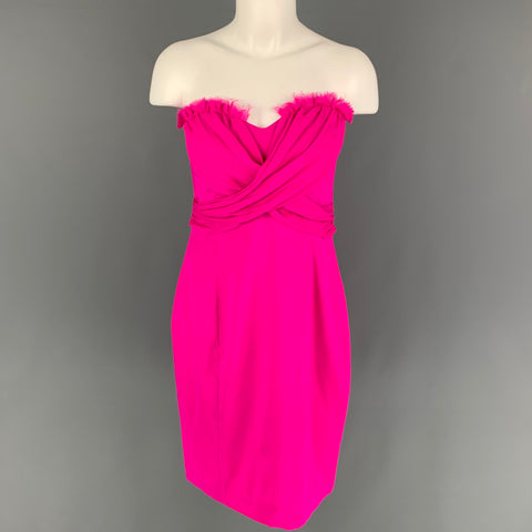 JAY GODFREY Vestido sin tirantes de lycra de seda rosa talla 10