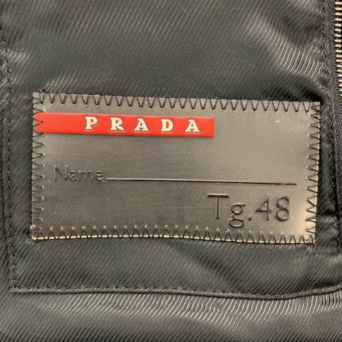 PRADA Size 38 Black Quilted Polyester Blend Jacket