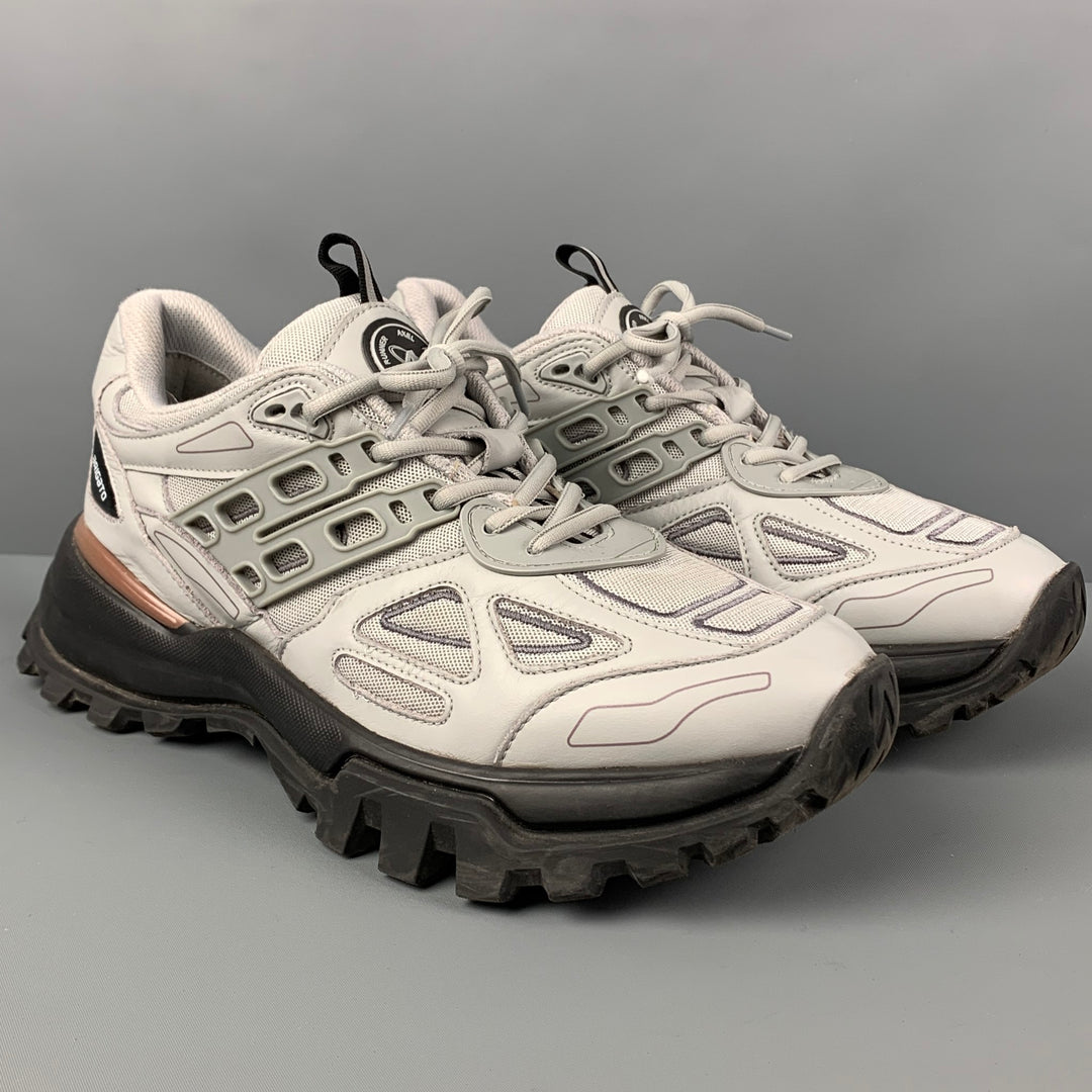 AXEL ARIGATO Size 10 Grey Leather Lace Up Sneakers