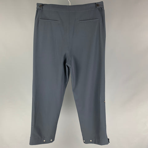 JIL SANDER Size 34 Grey Wool Wide Leg Casual Pants