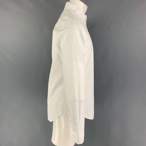GIORGIO ARMANI Size S White Cotton Button Up Long Sleeve Shirt