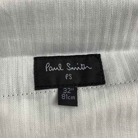 PS by PAUL SMITH Size 32 Black & Grey Square Print Wool Zippers Detail Dress Pants