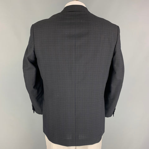 Y's by YOHJI YAMAMOTO Size M Black Brown Checkered Notch Lapel Sport Coat