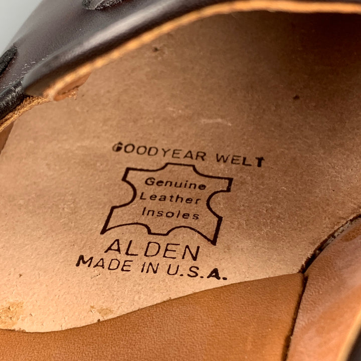 ALDEN Size 7 D Dark Brown Leather Tassels 561 Loafers