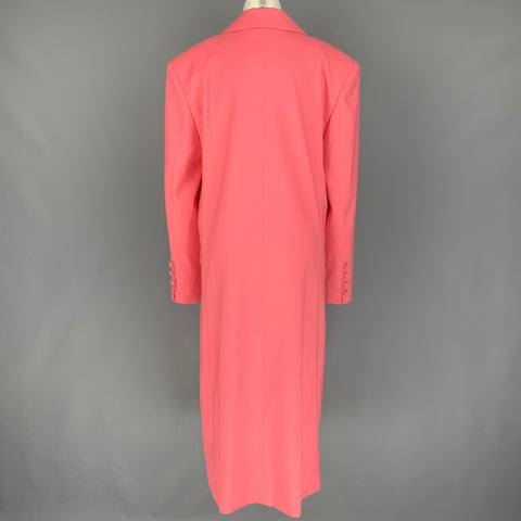 ATOIR Size 8 Pink Solid Notch Lapel Coat