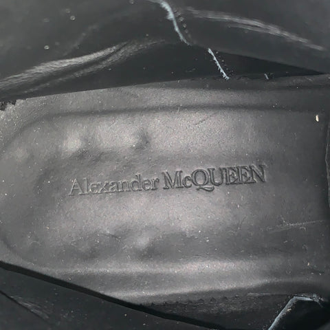 ALEXANDER MCQUEEN Size 9.5 Black Studded Leather Ankle Boots
