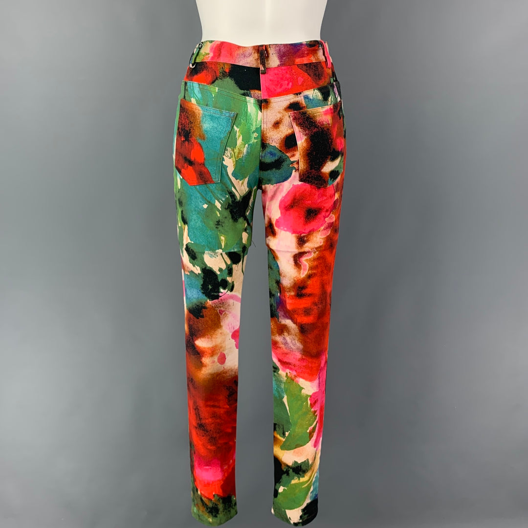 OPENING CEREMONY Size XS Multi-Color Cotton Print Jean Cut Casual Pants