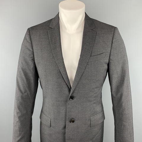 BURBERRY LONDON Taille 40 Manteau de sport en laine régulière gris foncé uni