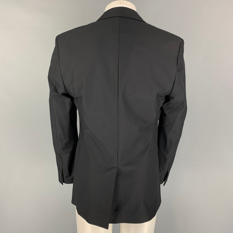 VERSACE COLLECTION Size 42 Black Polyamide Notch Lapel Sport Coat