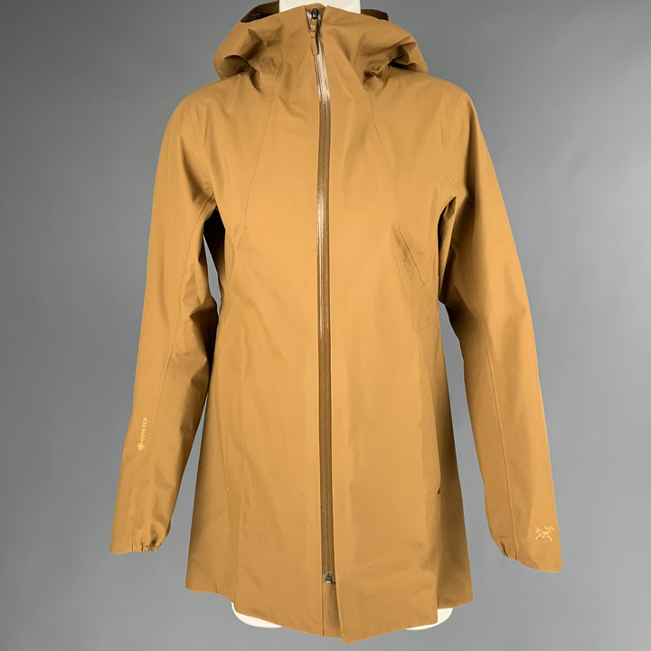 ARCTERYX Size XS Khaki Nylon Hooded Jacket