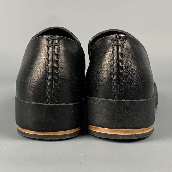 FEIT Size 7 Black Leather Slip On Loafers