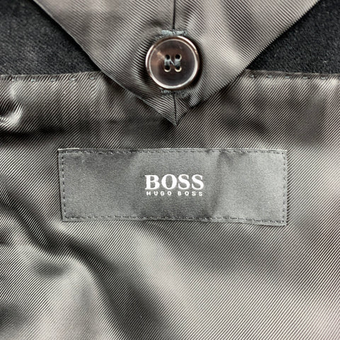 HUGO BOSS Size 40 Regular Black Cotton Velvet Shawl Collar Tuxedo Suit
