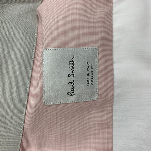 PAUL SMITH Taille M Chemise à manches longues boutonnée en mélange de coton blanc