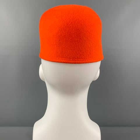 MAISON MICHEL Size M Orange Felt Baseball Hat