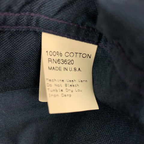 Vintage GITMAN BROS Size M Navy Cotton One Pocket Long Sleeve Shirt
