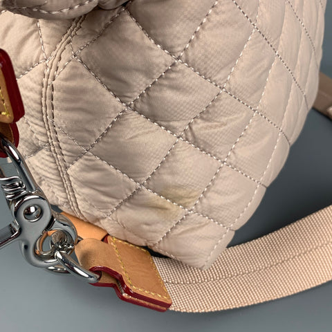 MZ WALLACE Beige Quilted Nylon Cross Body Bag