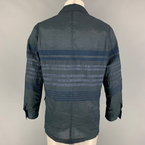 TOMORROWLAND Talla M Abrigo deportivo de poliéster y algodón brillante azul oscuro