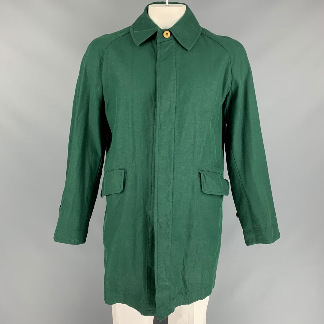 45rpm Size M Green Cotton Hidden Placket Coat