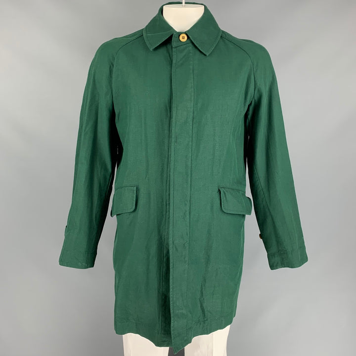 45rpm Size M Green Cotton Hidden Placket Coat