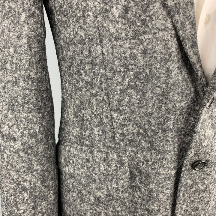 DOLCE & GABBANA Size 40 Grey Heather Alpaca / Nylon Sport Coat