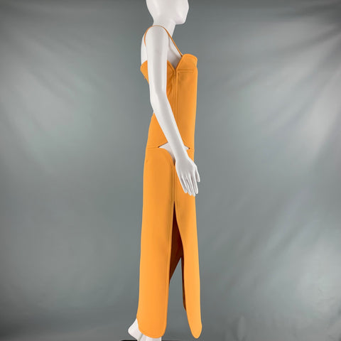 COURREGES Size 4 Orange Polyester Blend Dress