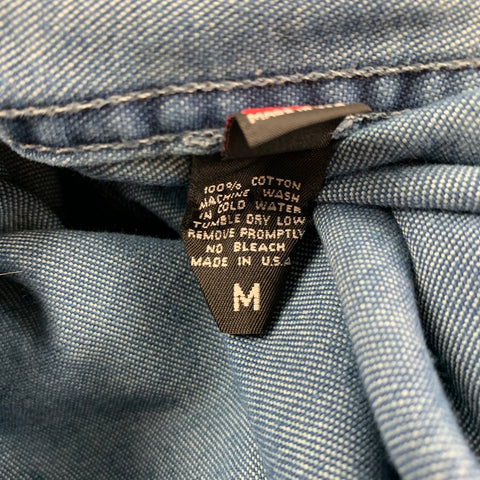 DR. COLECCIONISTAS Chaqueta de trabajo de algodón con patchwork índigo talla M