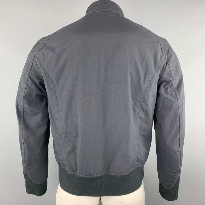 RAG & BONE Size 42 Black Solid Nylon Zip Up Jacket